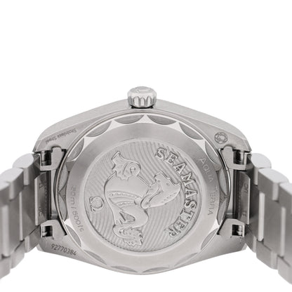 Omega Stainless Steel Diamond Mother of Pearl 28mm Seamaster Aqua Terra Quartz Watch 220.10.28.60.55.001 4 of 5