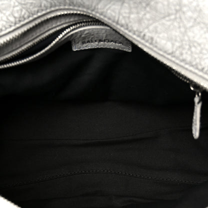 Balenciaga Agneau Arena Dirty Effect Arena Small Neo Cagole City Handbag Optic White 6 of 11
