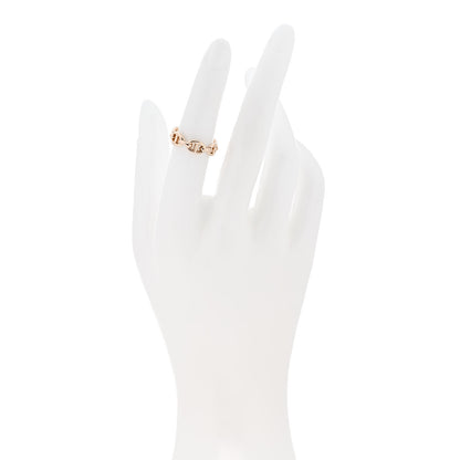 Hermes 18K Rose Gold PM Chaine d'Ancre Enchainee Ring 51 5.75 2 of 7