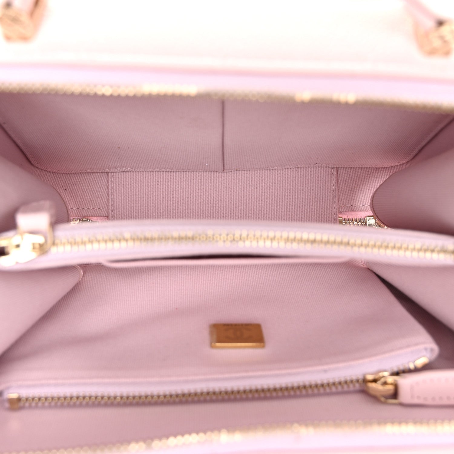 Chanel Caviar Quilted Top Handle Vanity Case Pink 6 of 12