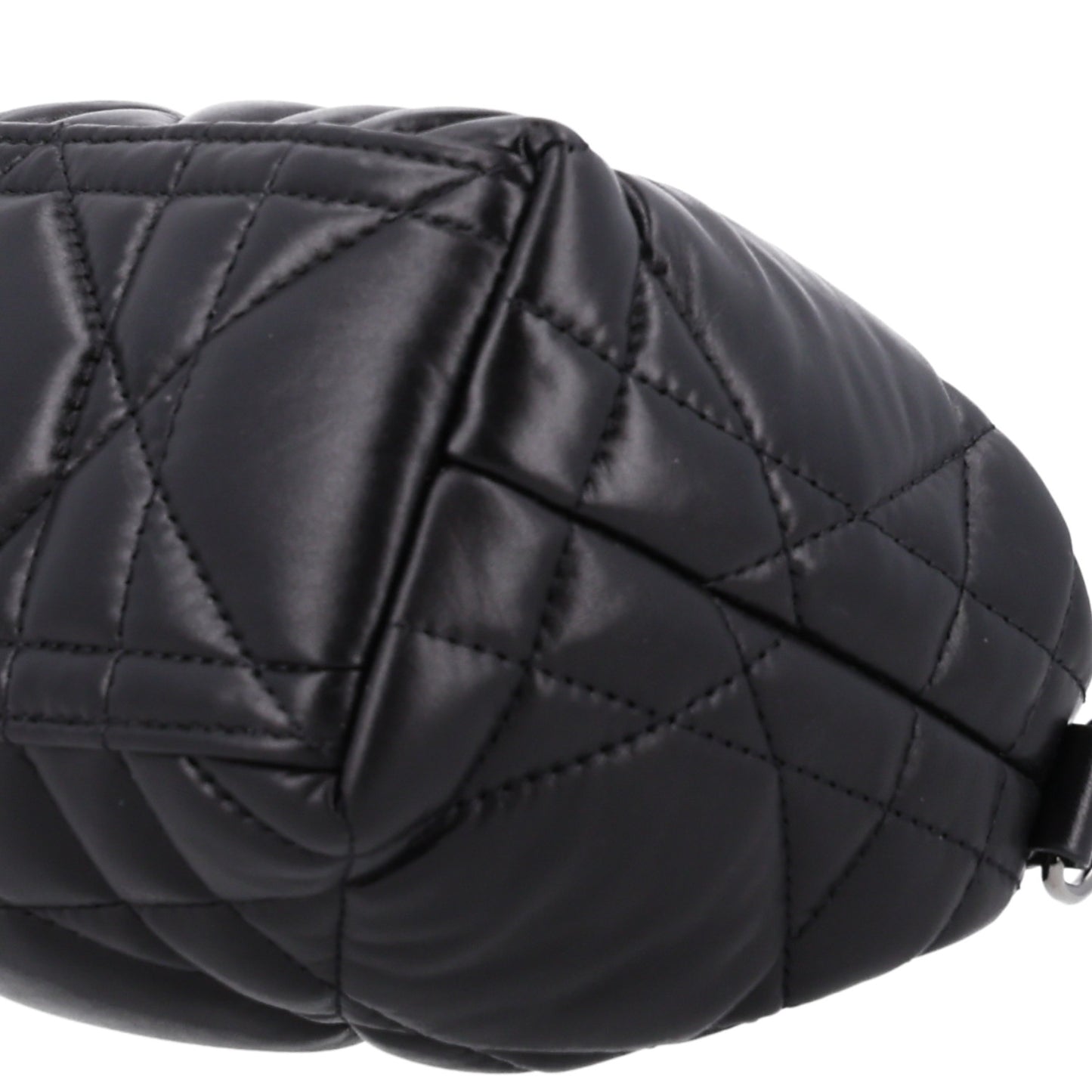Calfskin Macrocannage Small Diortravel Nomad Pouch Black