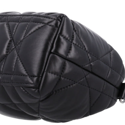 Christian Dior Calfskin Macrocannage Small Diortravel Nomad Pouch Black 9 of 9