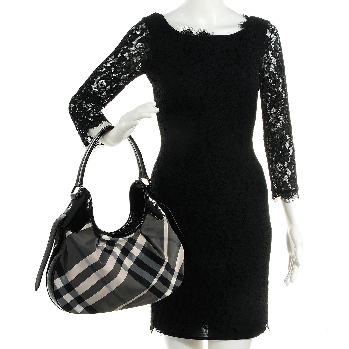 Beat Check Small Brooklyn Hobo Black