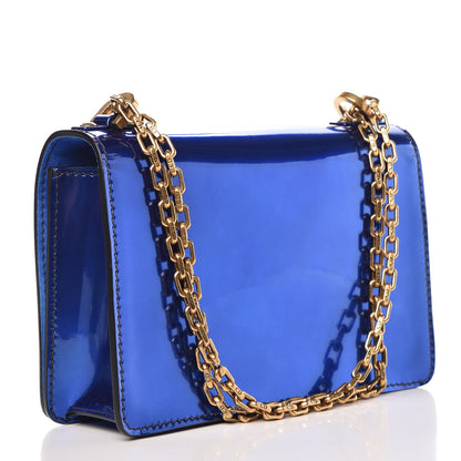 Christian Dior Metallic Calfskin J'Adior Chain Flap Bag Blue 4 of 7