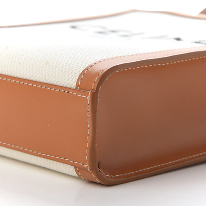 Celine Canvas Calfskin Mini Vertical Cabas Natural Tan 7 of 7