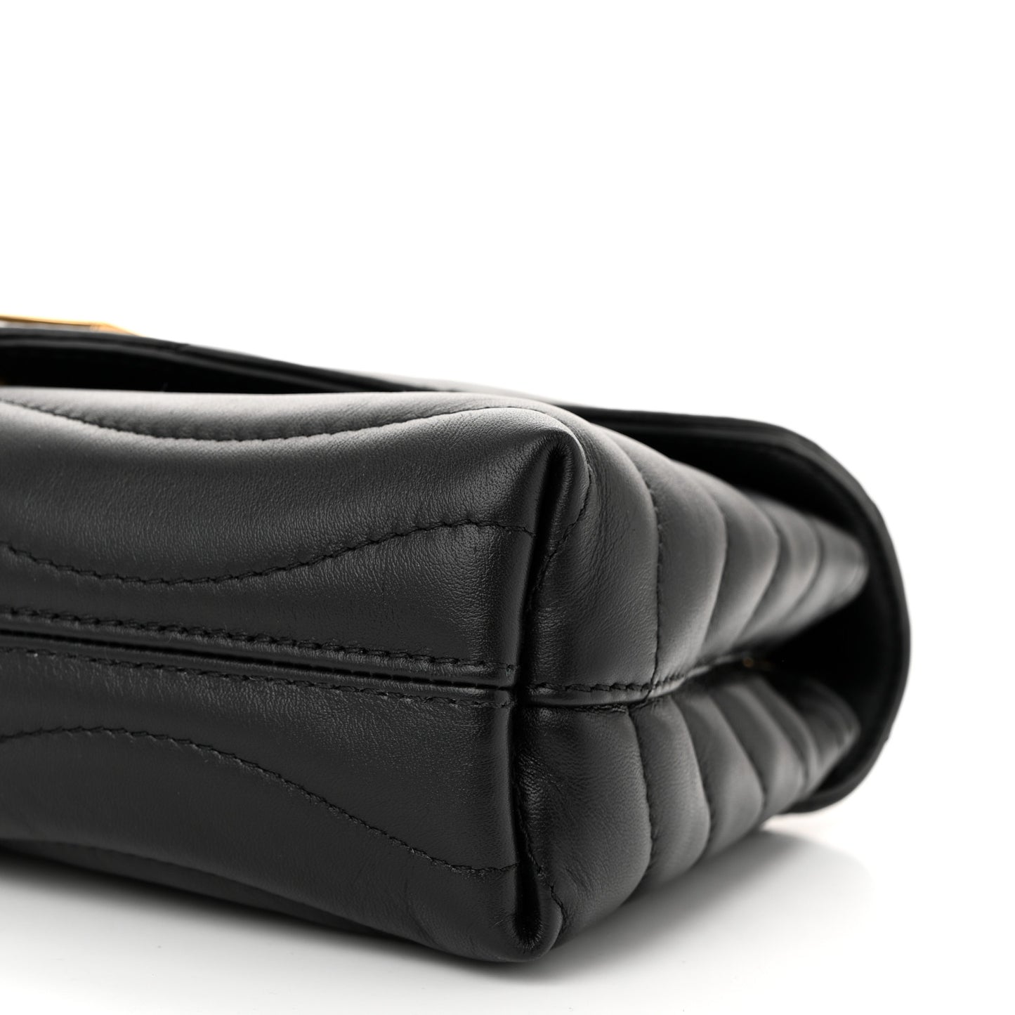 Calfskin New Wave Chain Bag MM NM Black