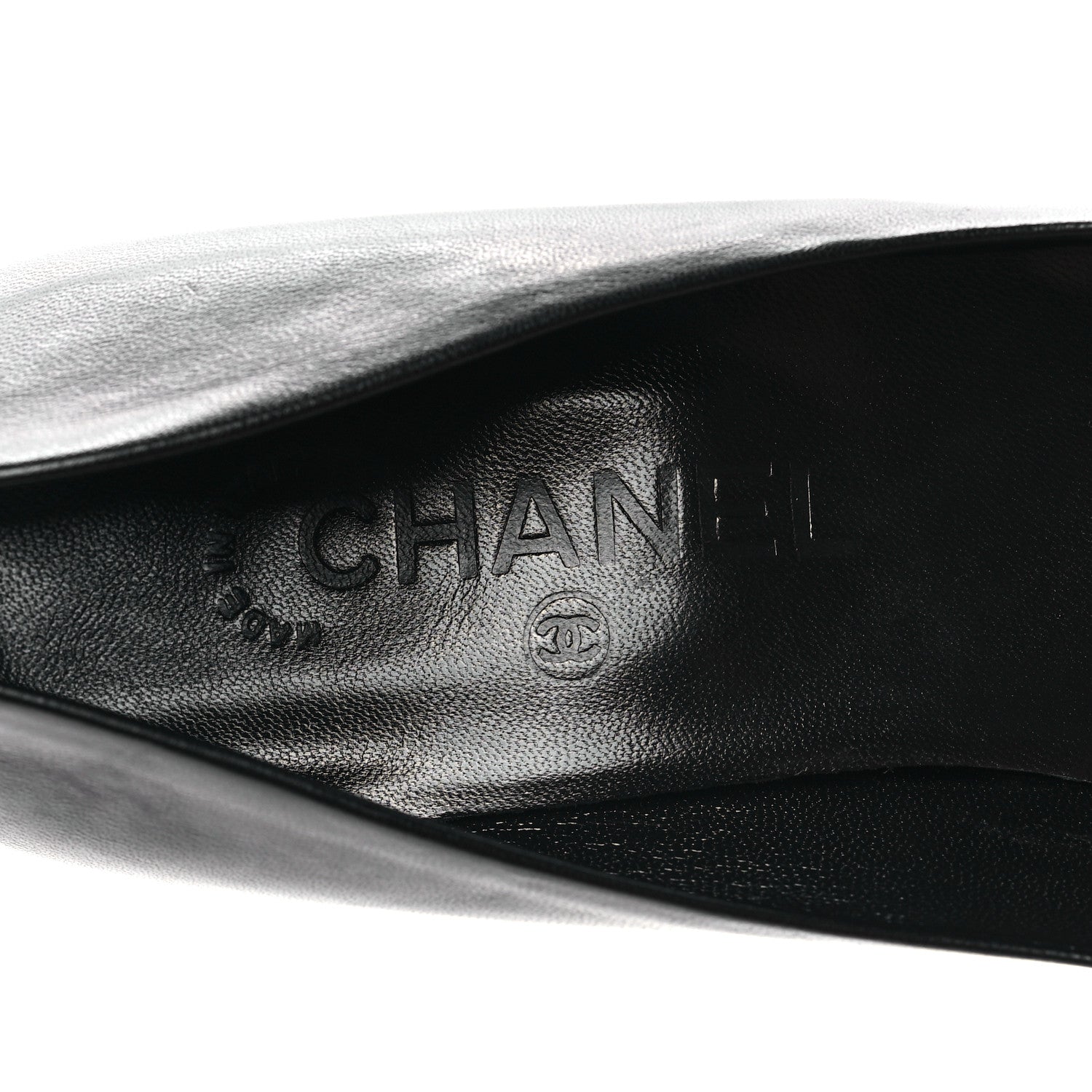 Chanel Lambskin Quilted Pointed Toe Pumps 36.5 Black 7 of 8