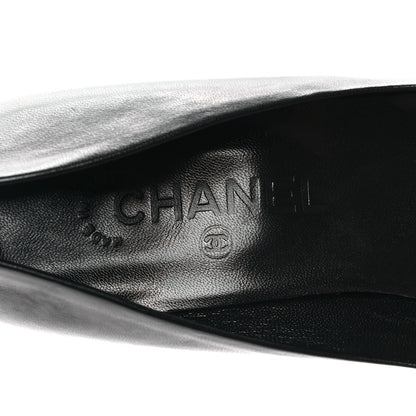 Chanel Lambskin Quilted Pointed Toe Pumps 36.5 Black 7 of 8