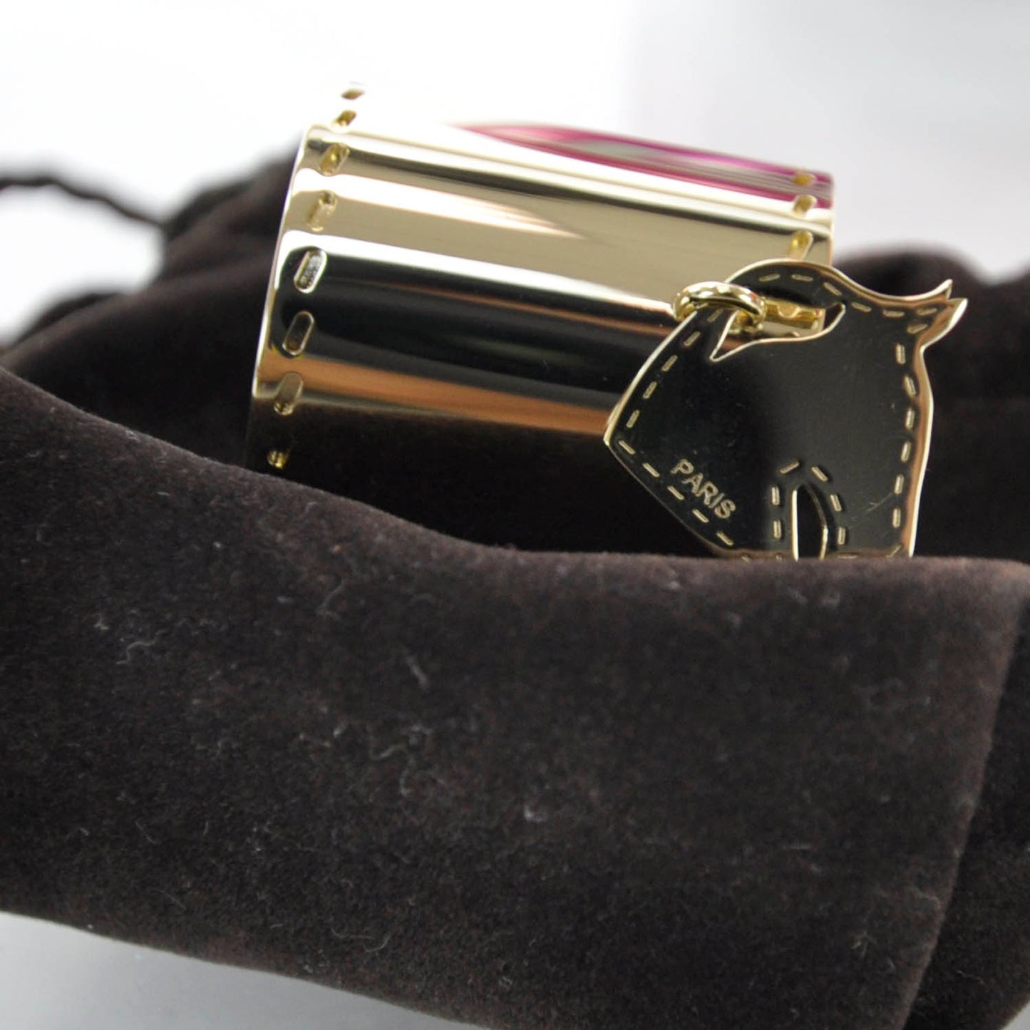 Tete de Cheval Horse Scarf Ring Gold