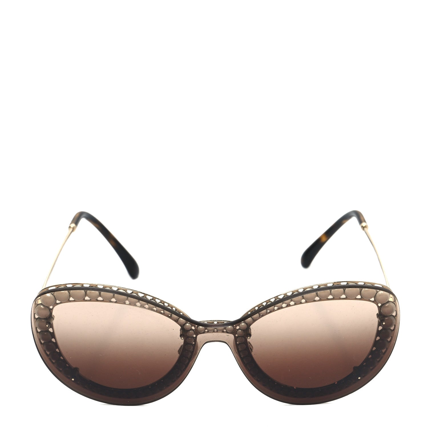 Chanel Acetate Metal Pearl Butterfly Sunglasses 4236-H Brown 2 of 7