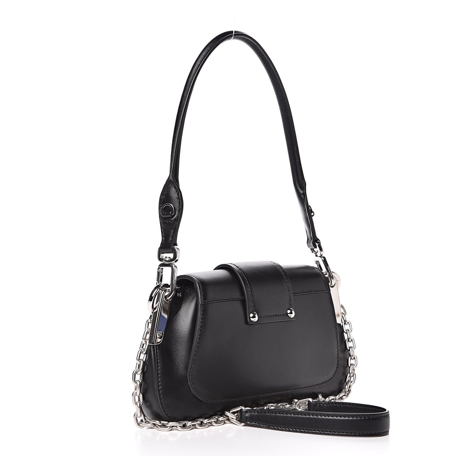 Prada City Calfskin Sidonie Shoulder Bag Black 3 of 9