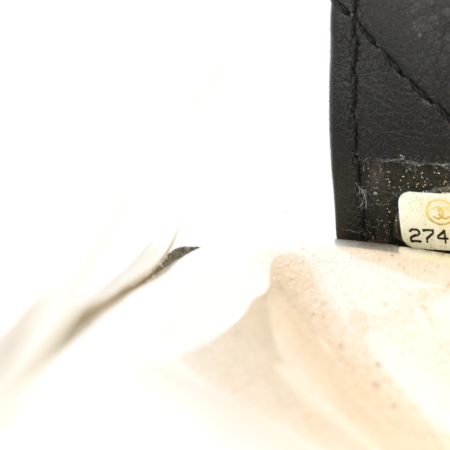 Lambskin PVC Medium Sand By The Sea Flap Black