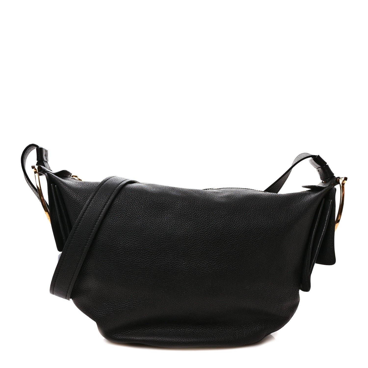 Salvatore Ferragamo Grained Calfskin Hobo Black 1 of 10