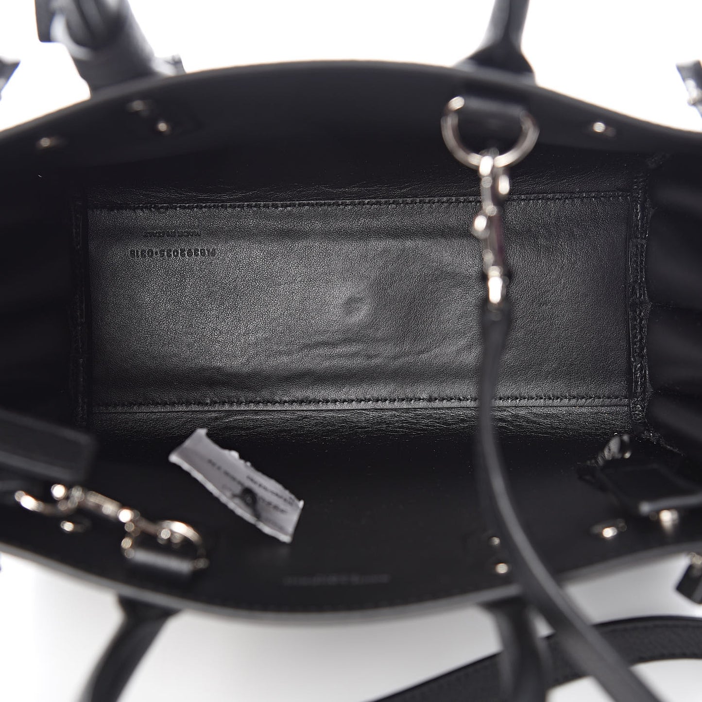 Grained Calfskin Nano Sac De Jour Black