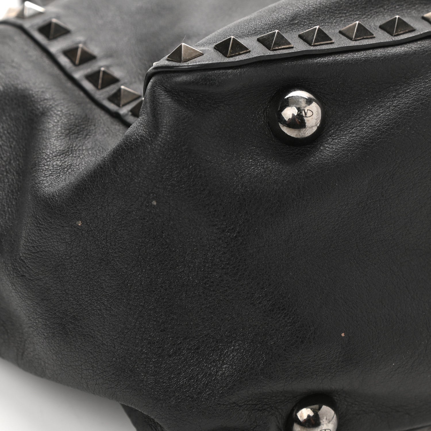 Valentino Garavani Vitello Medium Rockstud Tote Black 10 of 10