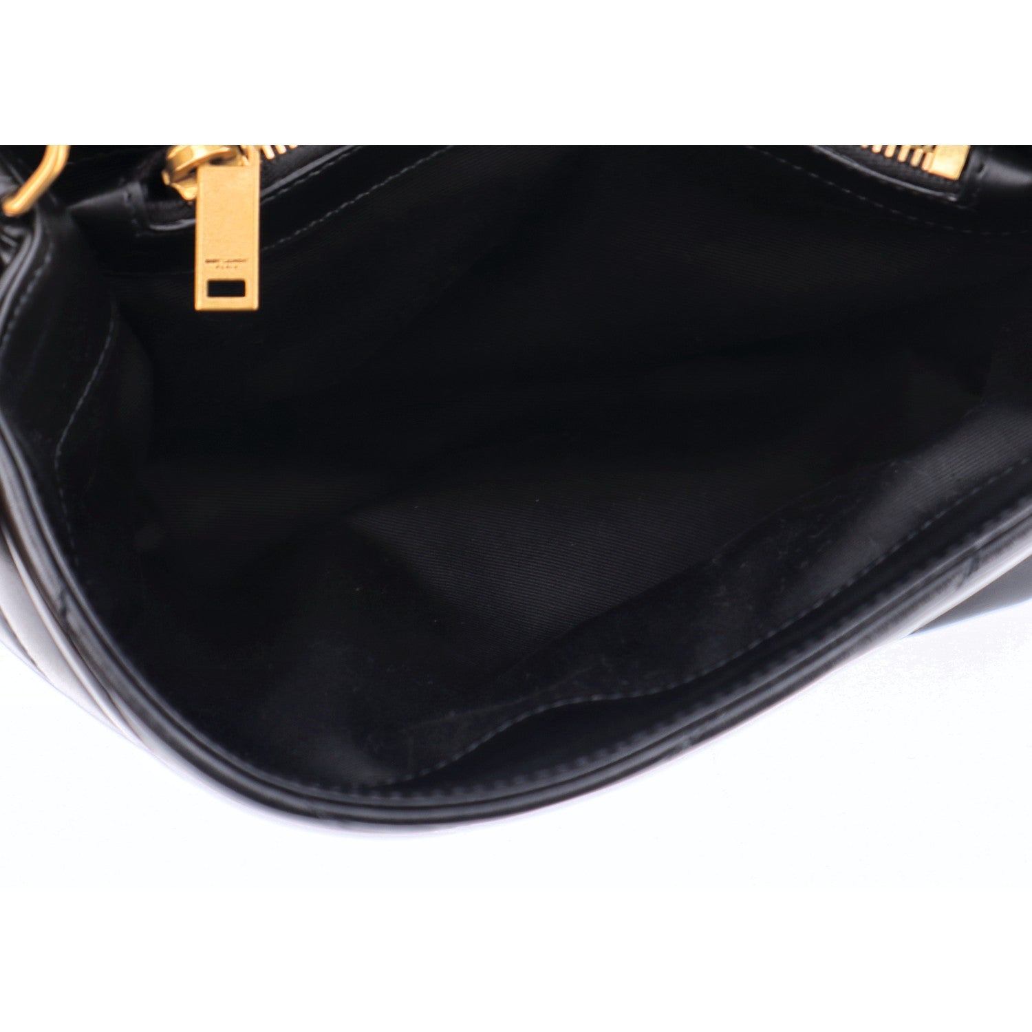 Saint Laurent Calfskin Y Quilted Monogram Small Loulou Chain Satchel Black 6 of 11