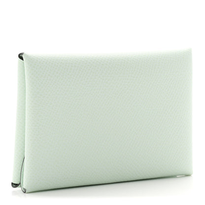 Hermes Epsom Calvi Duo Card Case Vert Peppermint 3 of 7