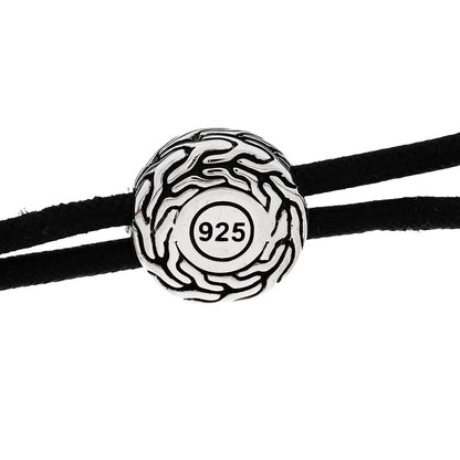 John Hardy Sterling Silver Red Coral Classic Chain Bead Cord Bracelet Black 4 of 4