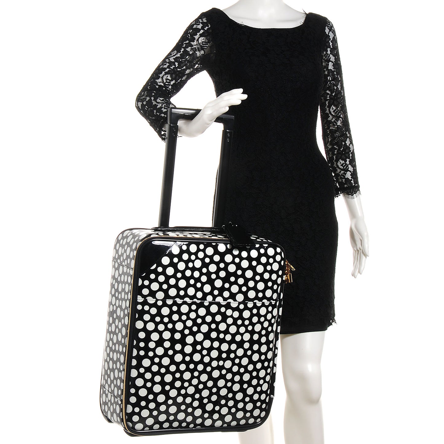 Vernis Kusama Infinity Dots Pegase Suitcase 45 Black
