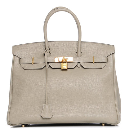 Hermes Taurillon Clemence Birkin 35 Sauge 1 of 27