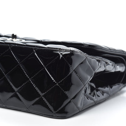 Chanel Patent Quilted Jumbo Double Flap Black 9 of 11
