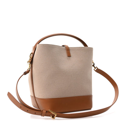 Saint Laurent Raffia Vegetable Le 37 Bucket Bag Naturel Brick 4 of 11