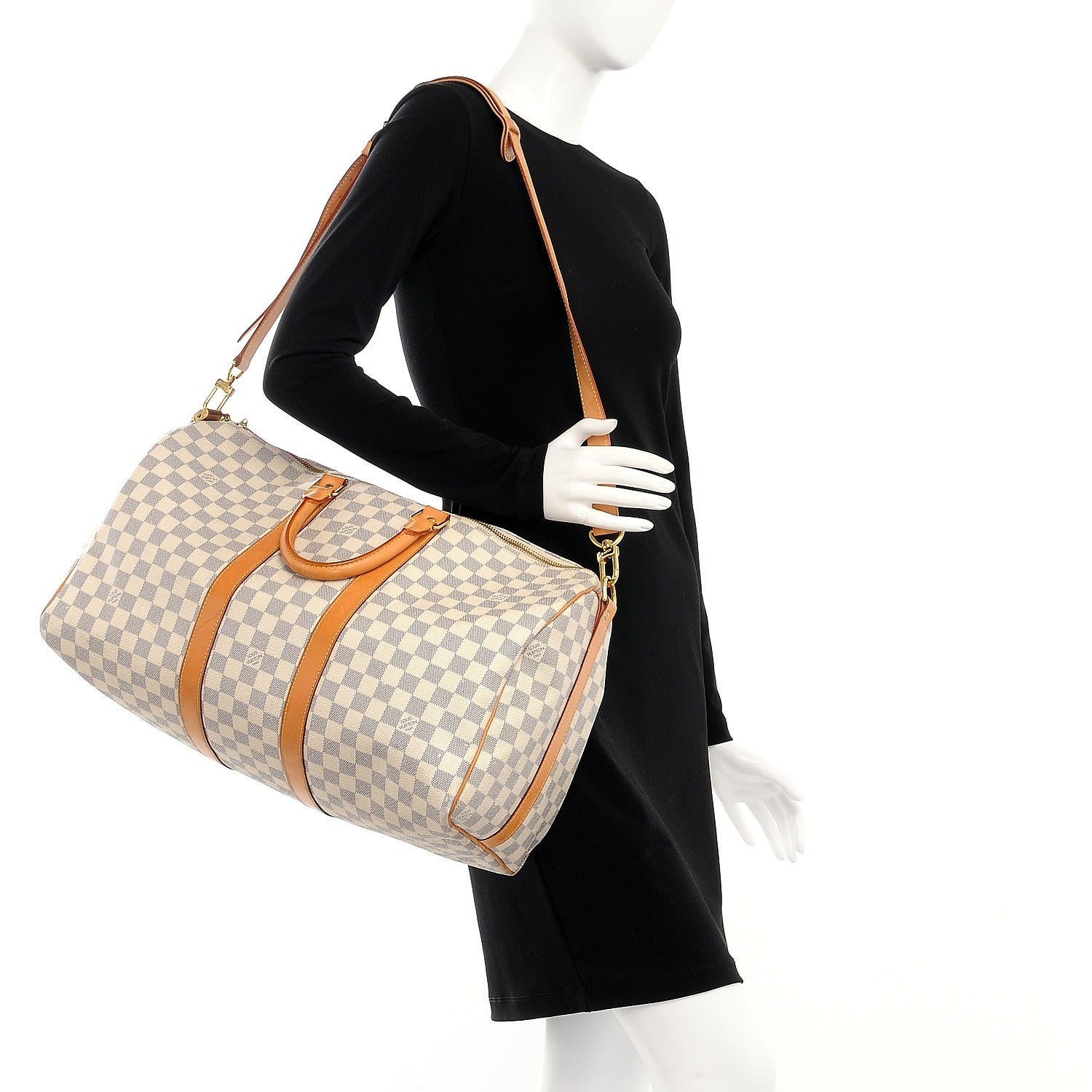 Louis Vuitton Damier Azur Keepall Bandouliere 45 2 of 14