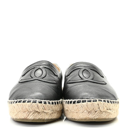 Chanel Lambskin CC Espadrilles 36 Black 5 of 24