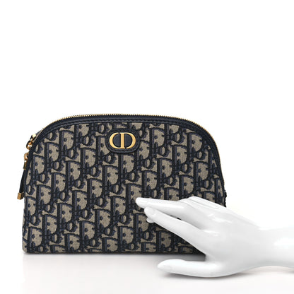 Christian Dior Oblique Montaigne 30 Pouch Blue 2 of 10