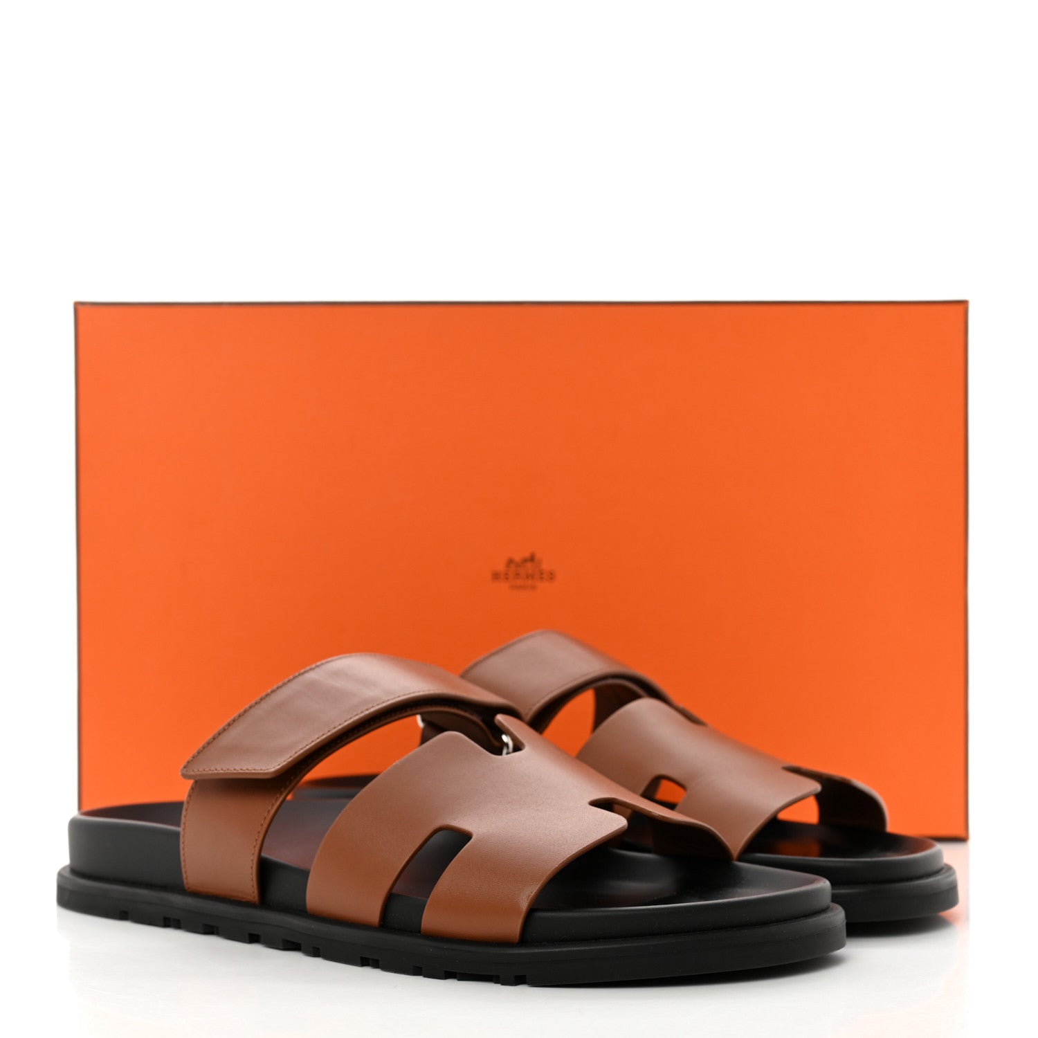 Hermes Calfskin Womens Chypre Sandals 41 Naturel 9 of 9