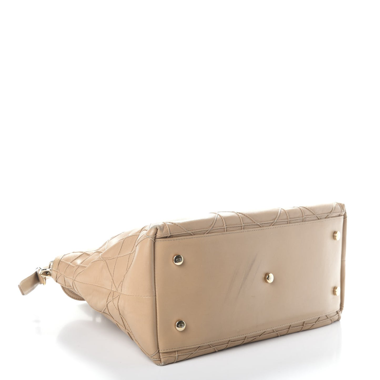Lambskin Cannage Medium Granville Tote Beige