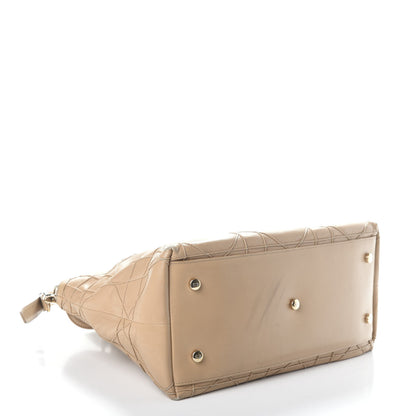 Christian Dior Lambskin Cannage Medium Granville Tote Beige 4 of 20