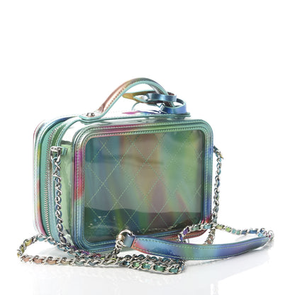 Chanel PVC Patent Calfskin Patent Lambskin Small CC Vanity Case Green 3 of 11