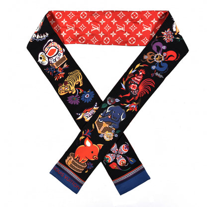 Louis Vuitton Silk Monogram Superstition Bandeau Black 1 of 4