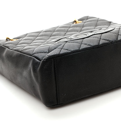 Chanel Caviar Quilted Petit Shopping Tote PST Black 5 of 9