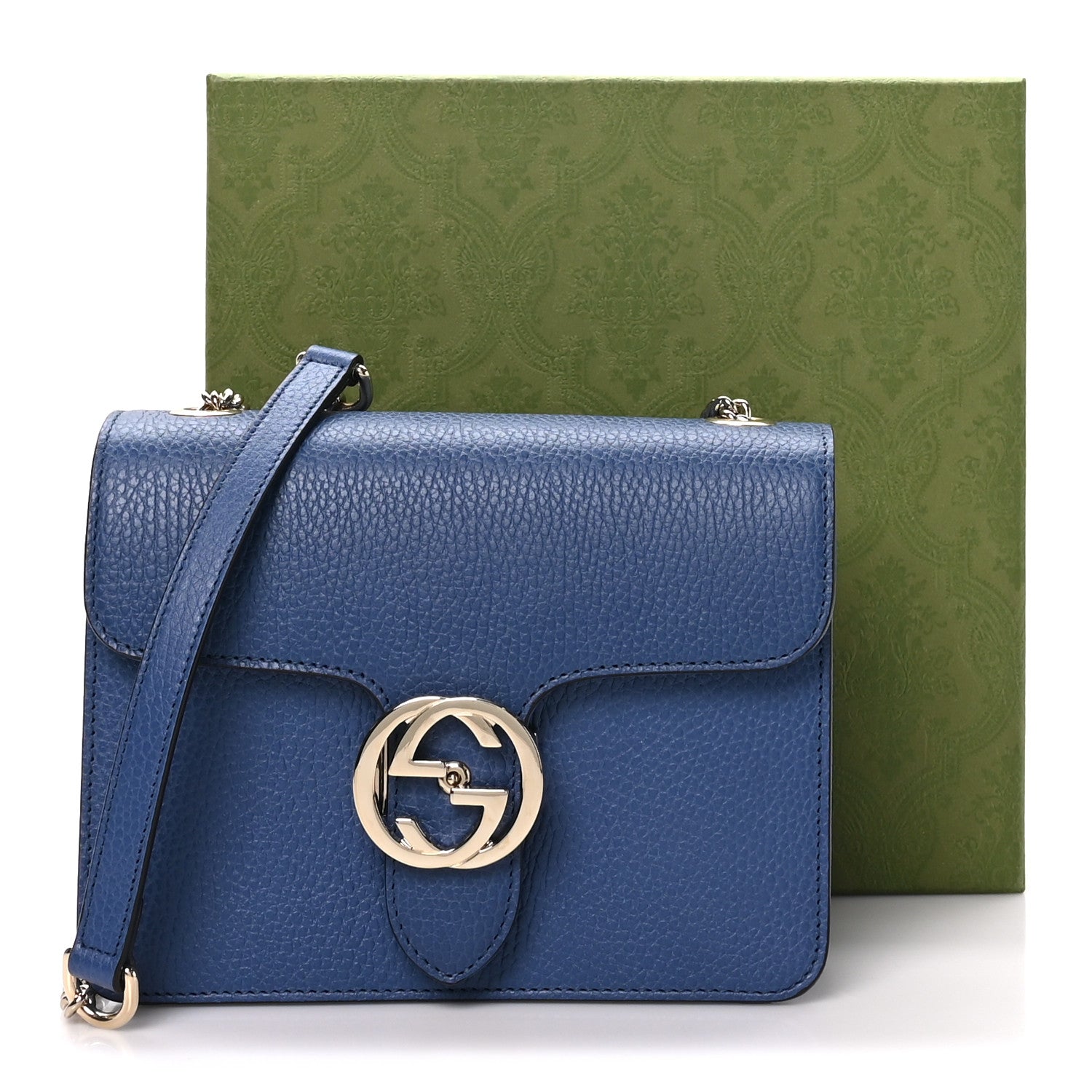 Gucci Dollar Calfskin Small Interlocking G Shoulder Bag Caspian 10 of 10