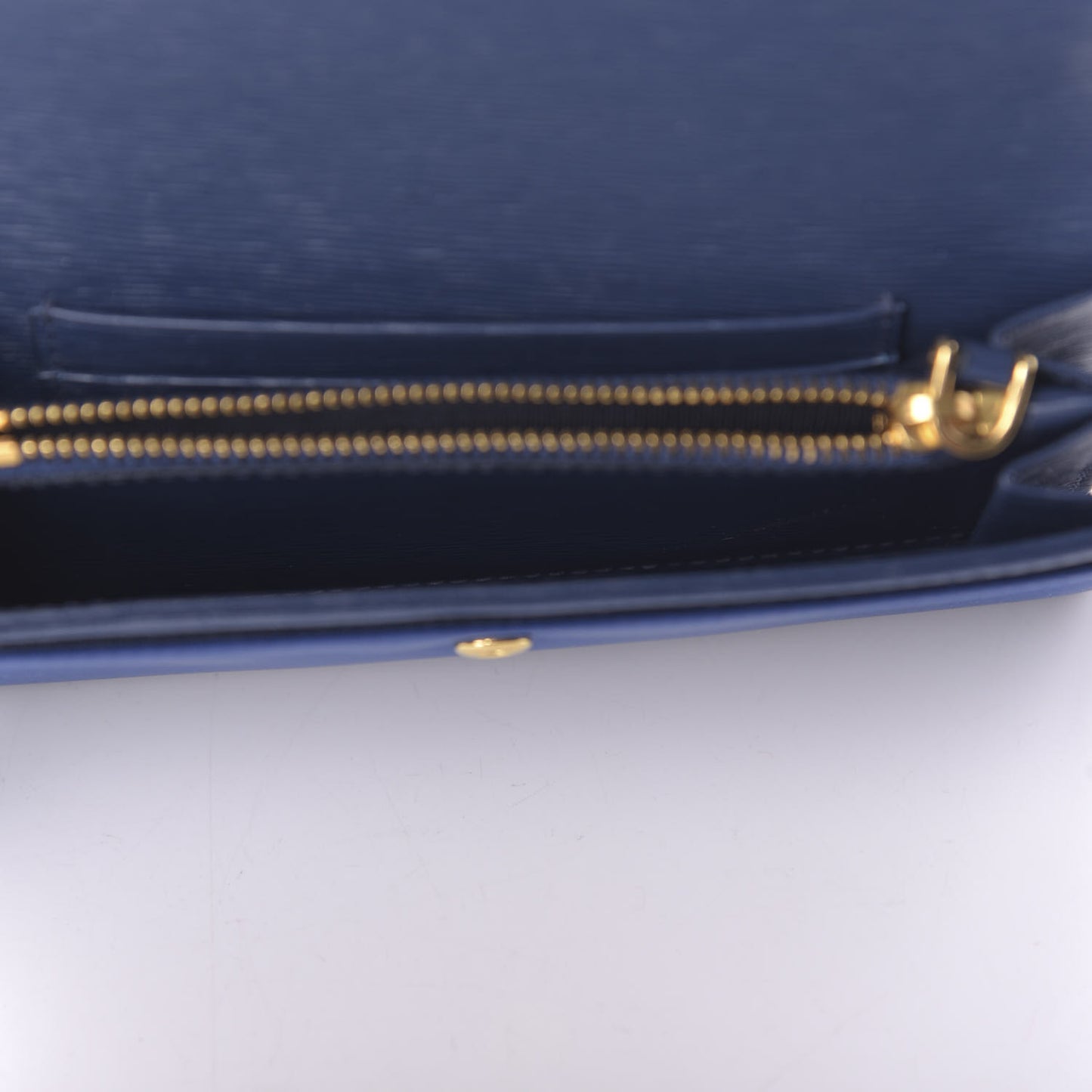 Saffiano Nylon Metal Wristlet Wallet Bleuette