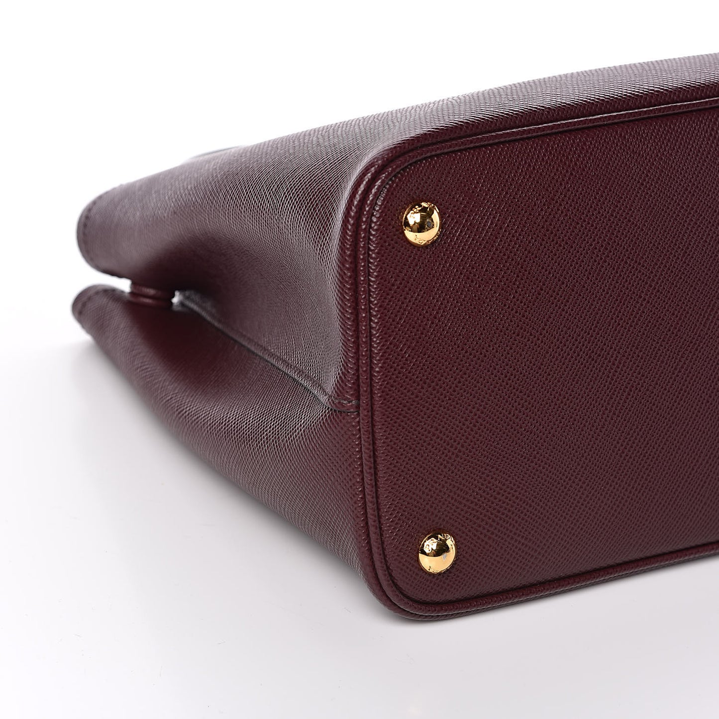 Saffiano Cuir Small Bi-Color Double Bag Granato Marmo