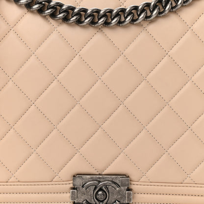 Chanel Lambskin Quilted Large Boy Flap Beige 8 of 14