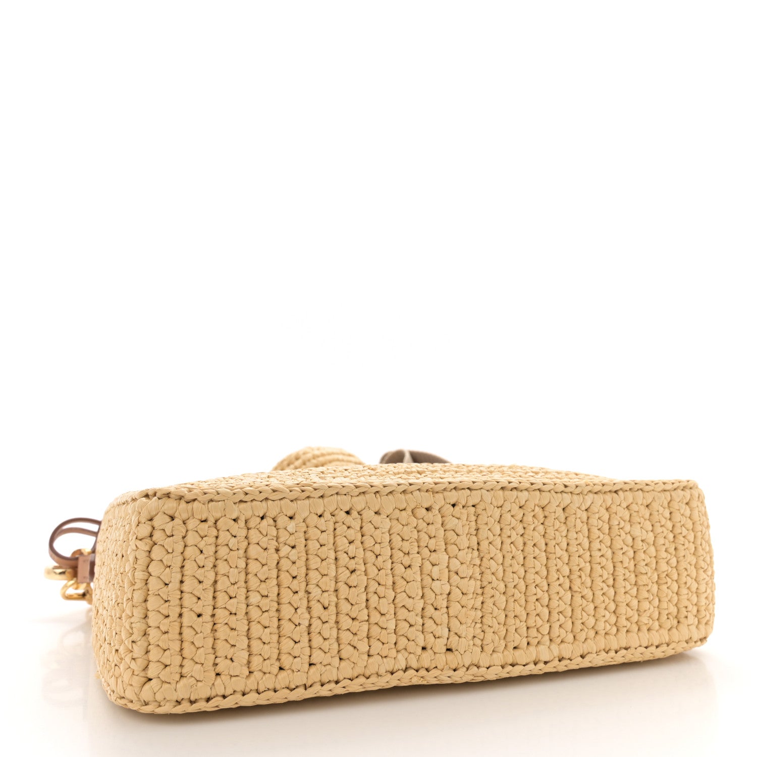 Prada Yarn Raffia Effect Crochet Re-Edition 2005 Shoulder Bag Naturale 4 of 10