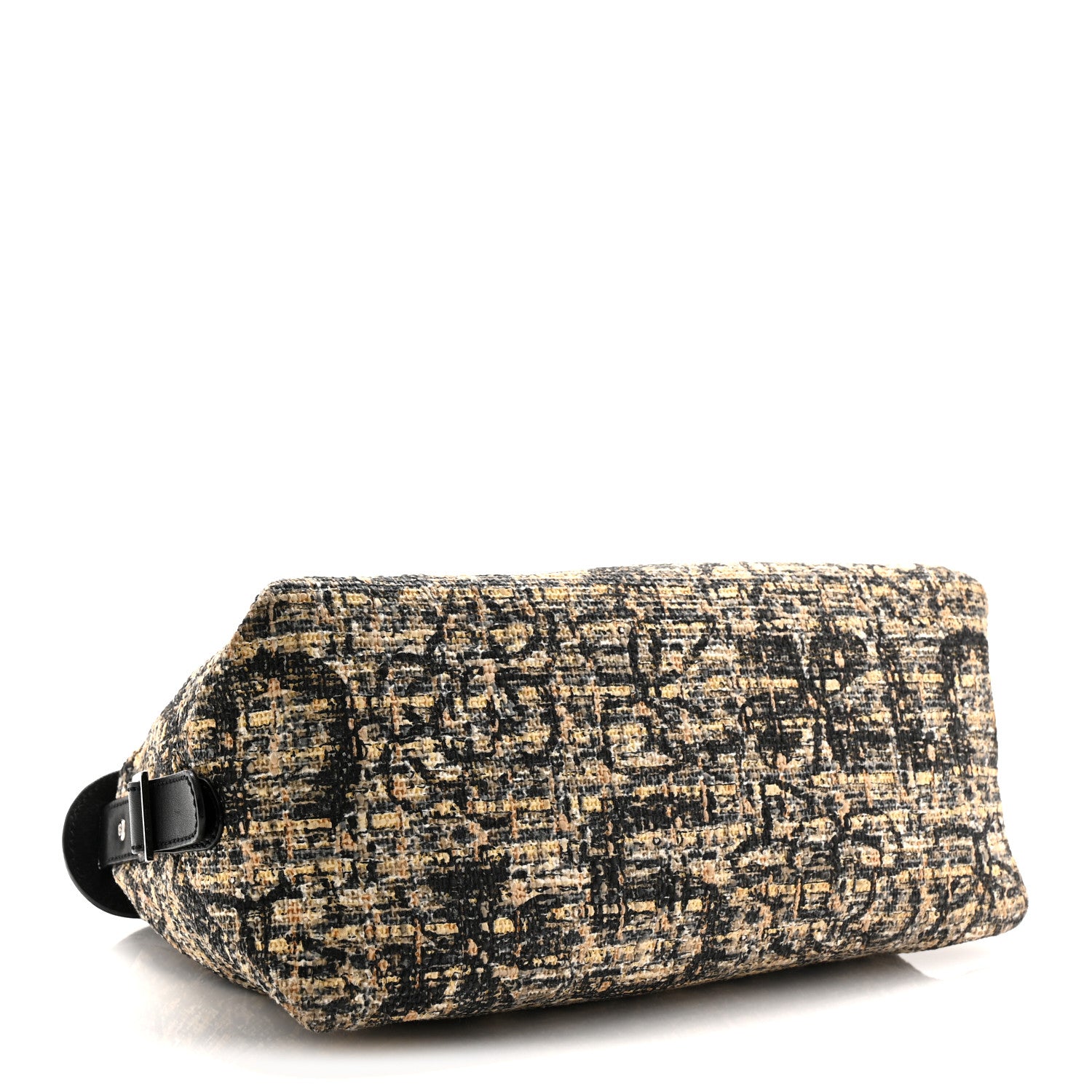 Chanel Tweed Lambskin Shoulder Bag Black Yellow 4 of 13