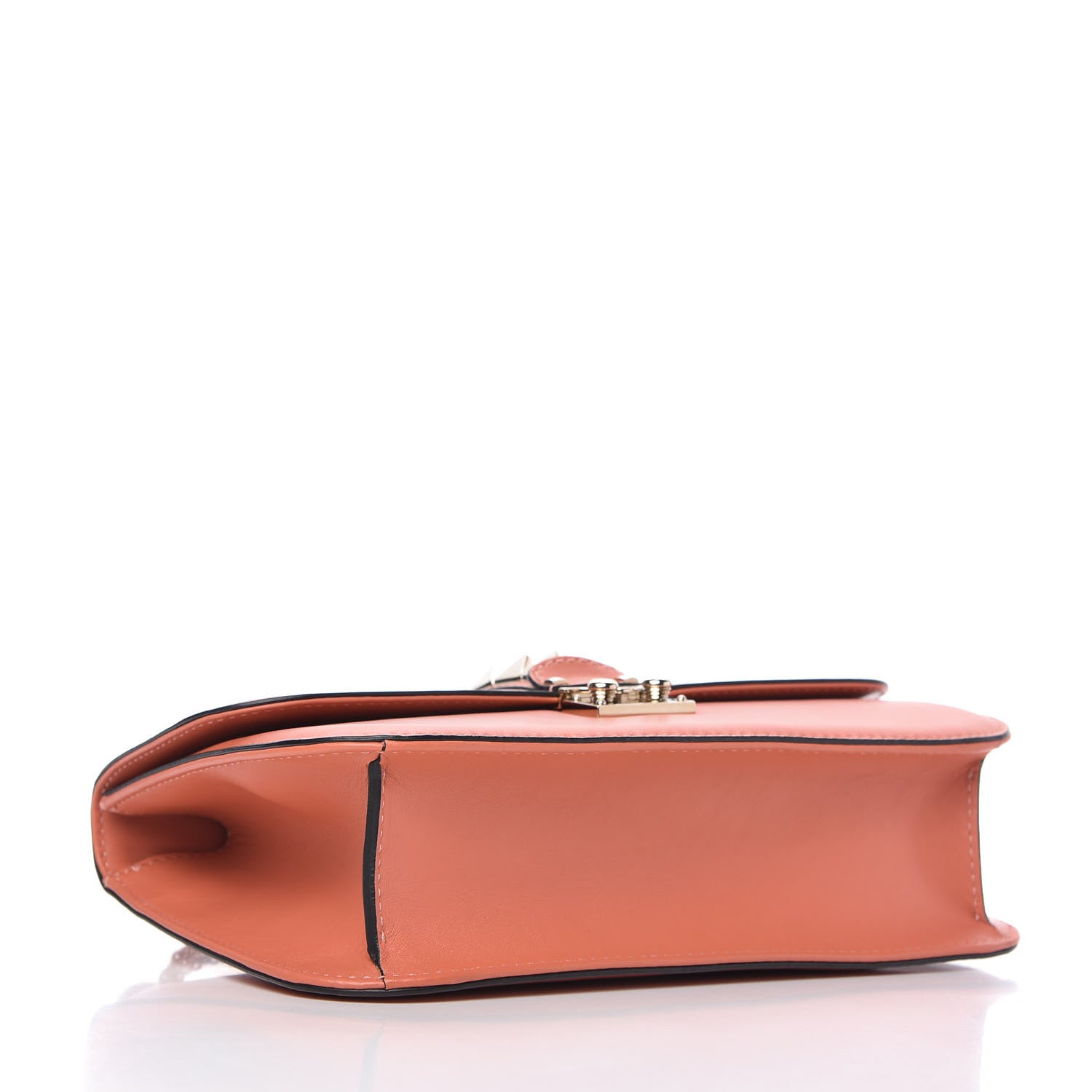 Valentino Garavani Vitello Medium Glam Lock Rockstud Flap Coral 4 of 9