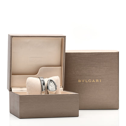 Bulgari Stainless Steel Diamond Bezel 35mm Serpenti Tubogas Quartz Watch 5 of 5