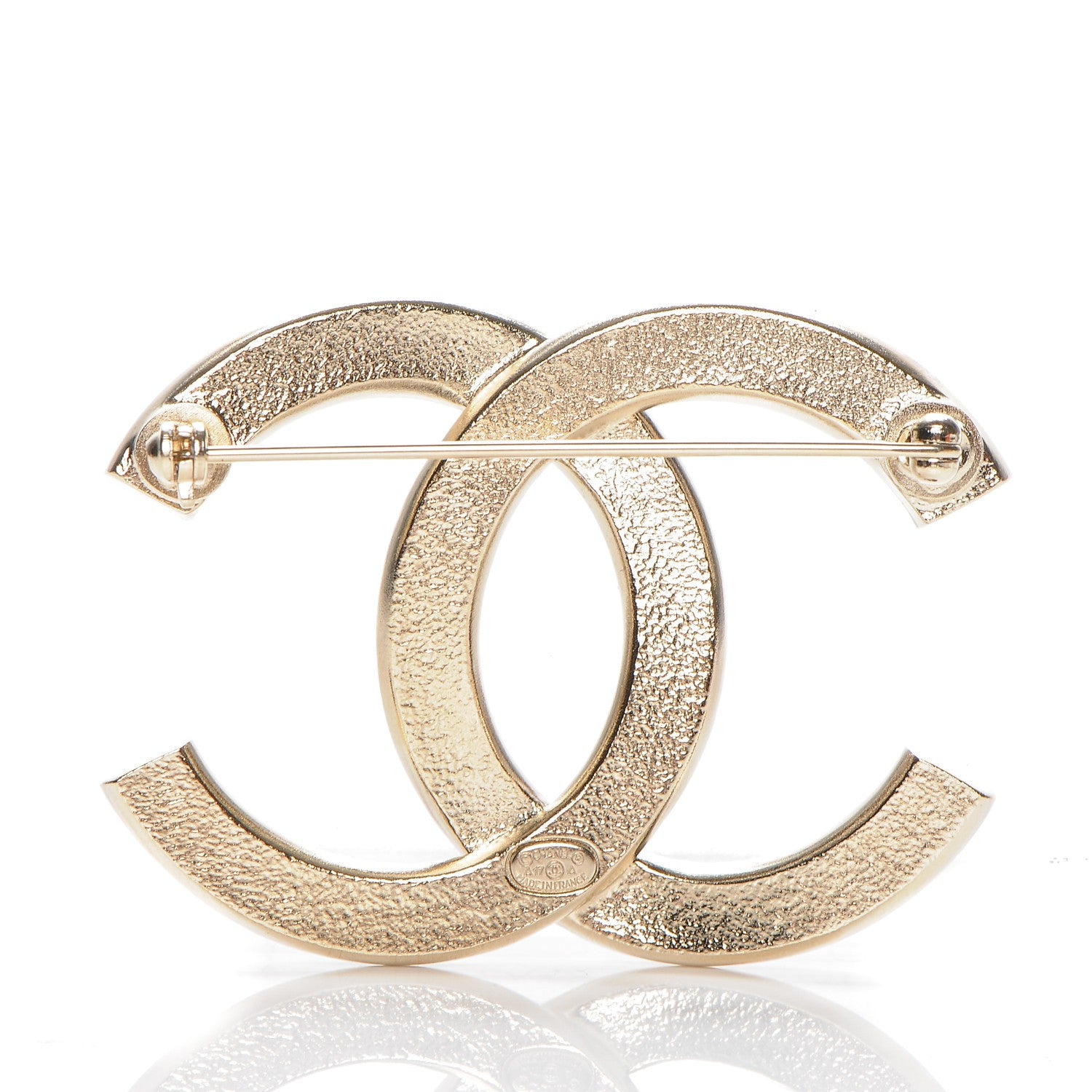 Chanel Resin CC Brooch Gold Red Blue 3 of 4