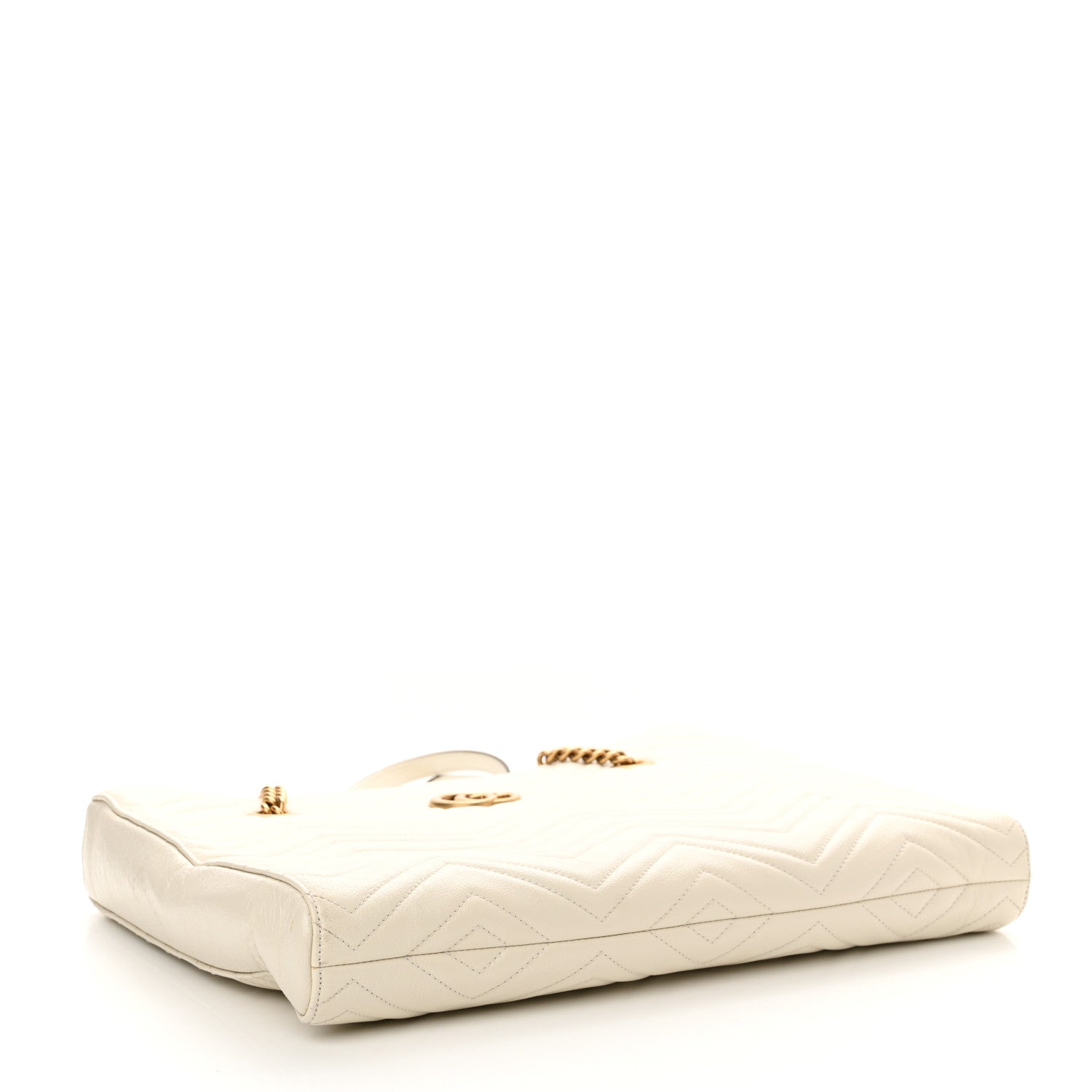 Gucci Vintage Calfskin Matelasse Medium GG Marmont Slim Tote White 4 of 11