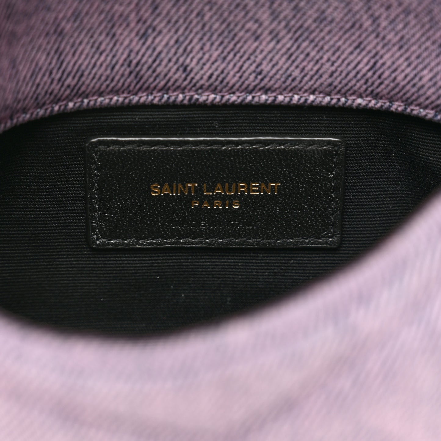 Denim Quilted Loulou Puffer Monogram Pouch Clutch Bleached Lilac