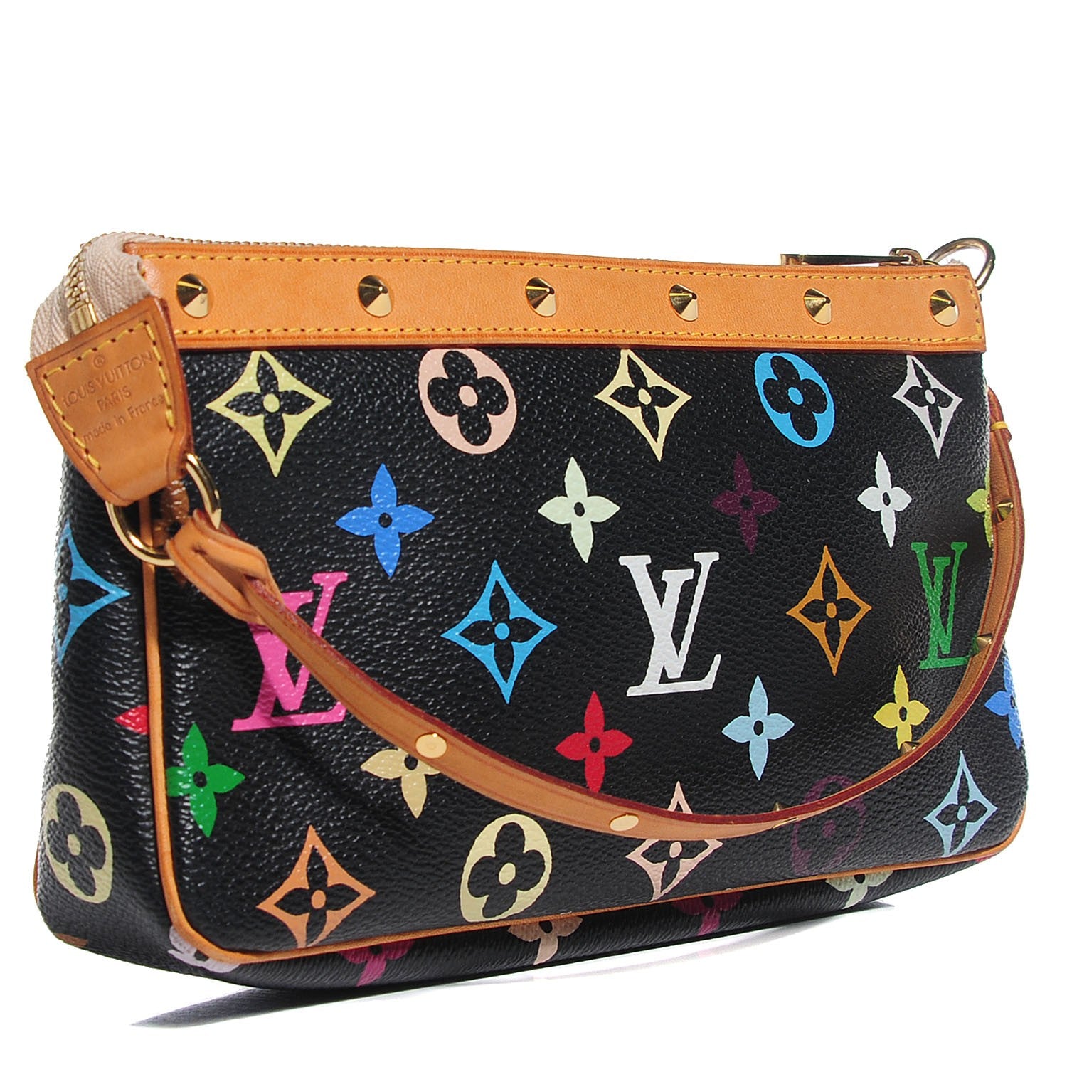 Louis Vuitton Monogram Multicolor Pochette Accessories Black 3 of 8