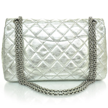 Chanel Distressed Leather 2.55 Reissue 226 Flap Silver 4 of 9
