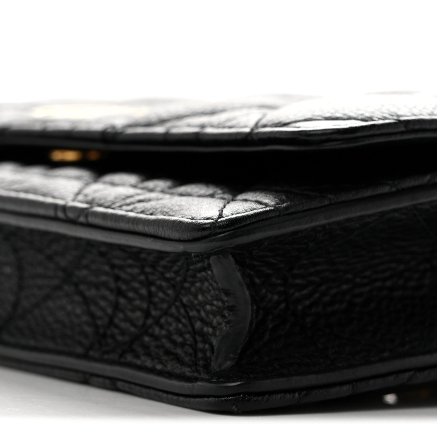 Christian Dior Supple Calfskin Caro Pouch with Chain Black 10 of 12