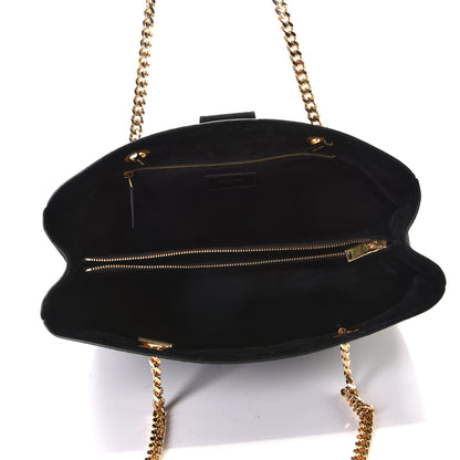 Saint Laurent Suede Monogram Cassandre Shopper Black 4 of 5